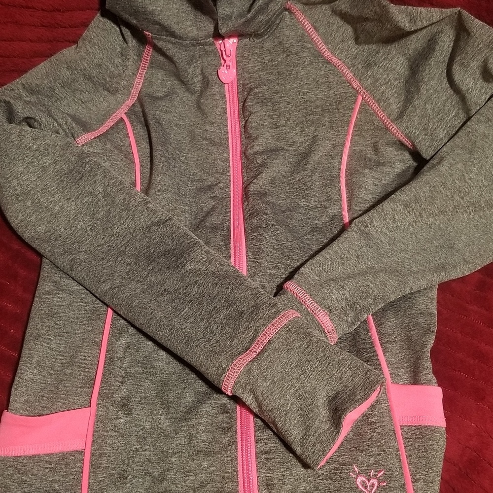 ***EUC*** Girls active zip up hooded jacket